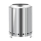 HAOYYE Smokeless Fire Pit Silver Stainless Steel Portable Mini Wood Burning Stove with Foldable Legs Travel Bag 360° Airflow for Outdoor Camping Patio Tabletop
